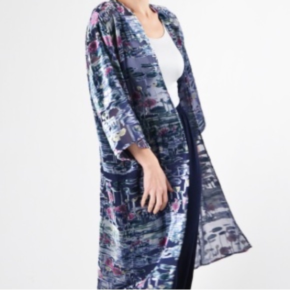 Anthropologie and Aris A Silk Velvet Kimono - - OS - Picture 10 of 15